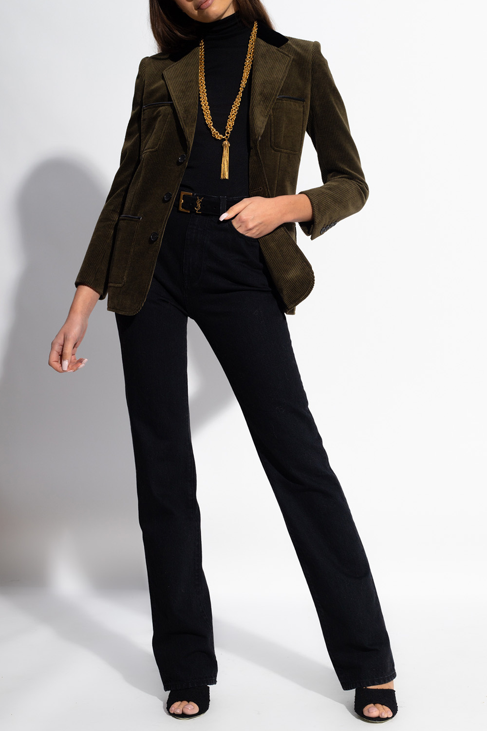 Saint Laurent Wide Leg Pants - High - waisted jeans Saint